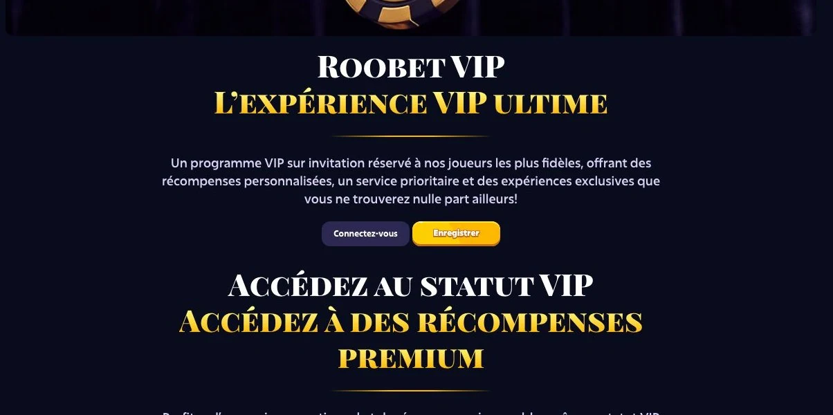 Roobet VIP : programme sur invitation