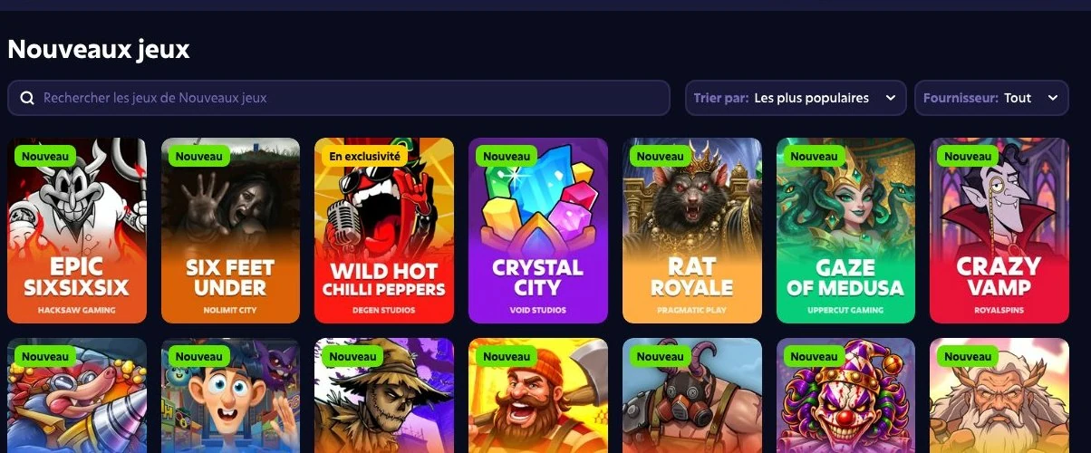 Roobet : nouveaux jeux