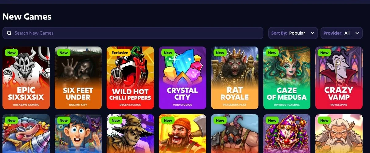 Roobet new games